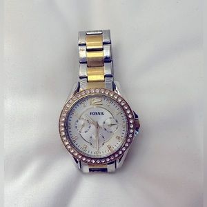 Fossil Silver and Gold Watch